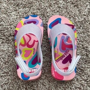 Mini Melissa Kids' Multicolor Heart Flip Flops